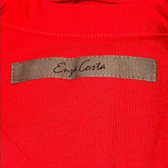 New Enza Costa Blood Orange Silk/Viscose Ribbed Cardigan MidiDress Small Revolve - Picture 12 of 13